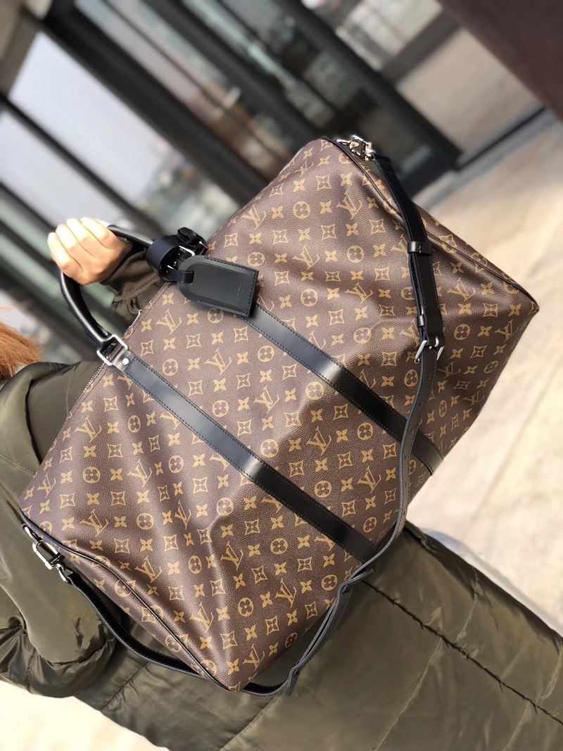 N41414 LV Keepall 55 旅行袋 LV行李包 LV斜挎包 LV旅行包 配肩帶