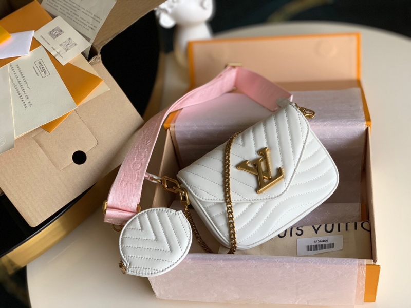 M56466 LV New Wave Multi-Pochette 手袋 LV三合一斜挎包 雪白色