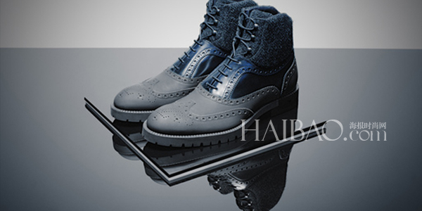 路易·威登LV (Louis Vuitton) 2014年Blend系列男士V形圖案高幫及踝靴