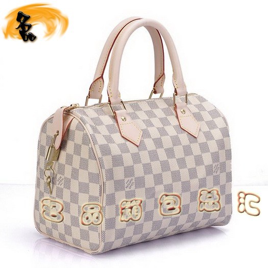 N41534 LV手提包 LV經(jīng)典款 LV白色棋盤格 LV女包