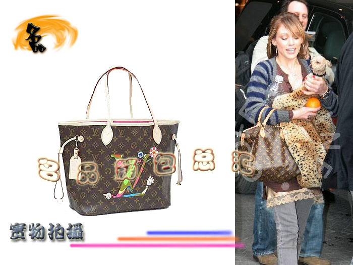 M95560 LV單肩包 LV經典老花 LV女包 LV手提包 LV村上隆手繪設計