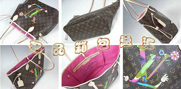 M95560 LV單肩包 LV經典老花 LV女包 LV手提包 LV村上隆手繪設計