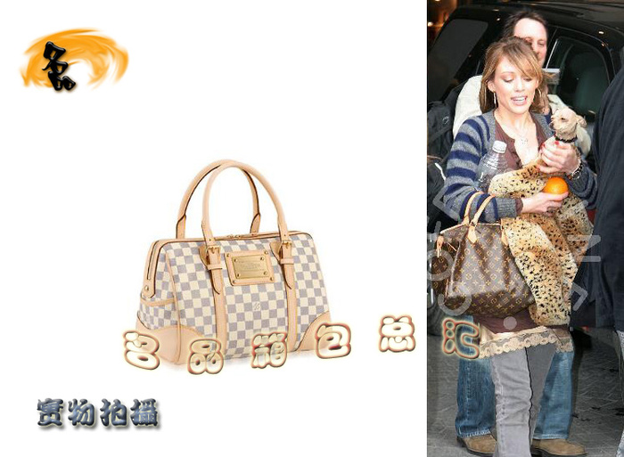 M52001 LV手提包 LV經典款 LV白色棋盤格 LV女包 LV單肩包