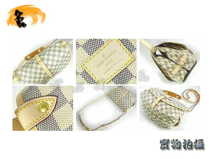 N48202 LV斜挎包 LV經典白色棋盤格 LV帆布包 LV女包