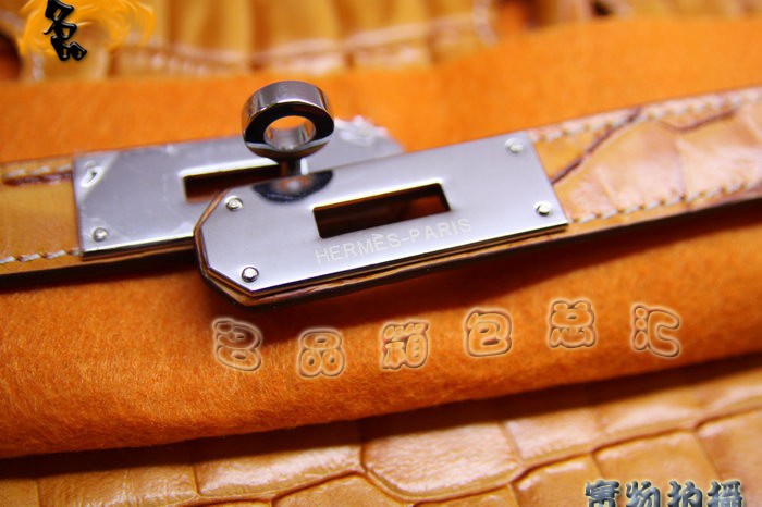 Hermes新款時(shí)尚女包 Hermes鱷魚紋 手提包 Hermes Birkin 鉑金包