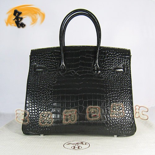 6089 Hermes歐美明星大愛 鱷魚紋 女包 手提包 Hermes Birkin 鉑金包 35 Birkin