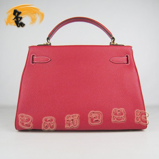 6108 Hermes Kelly 凱莉包 32cm 愛(ài)馬仕黑色荔枝紋女包 手提包 斜跨包 金扣