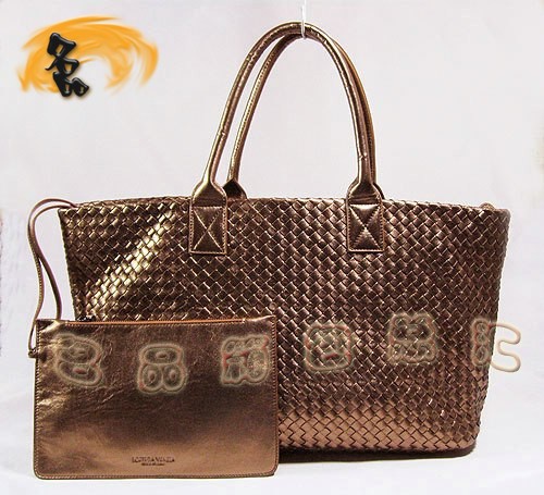 78919 寶緹嘉 最新款 時尚女士手提包 經典款單肩包 金色編織手袋