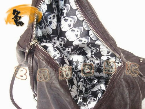 8008 THOMAS WYLDE/托馬斯 經典款骷髏頭手提包 深啡色時尚女士單肩包