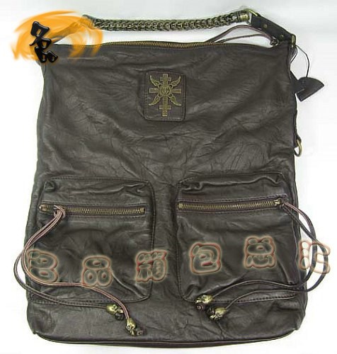 88022B THOMAS WYLDE托馬斯 新款手袋 深啡色全皮手提包 超A女士購(gòu)物袋