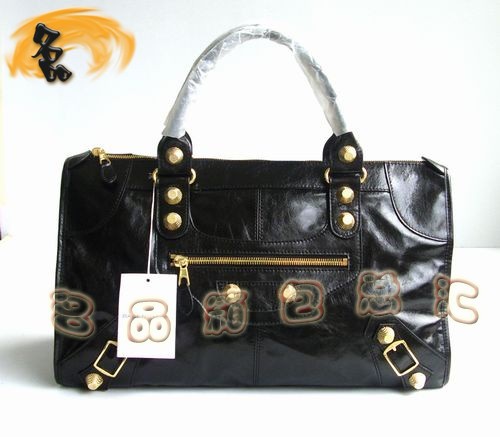 084324B BALENCIAGA熱賣(mài)新款時(shí)尚牛皮女士手提包 巴黎世家 經(jīng)典款 機(jī)車(chē)包