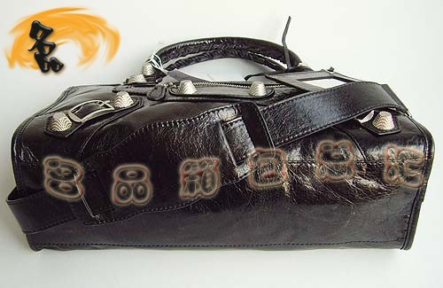 084332A 巴黎世家新款牛皮女士手提包 BALENCIAGA經典款機車包 斜挎包 女包