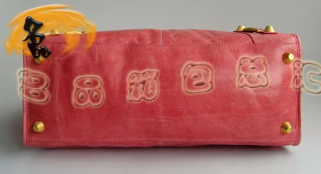 084324B BALENCIAGA 巴黎世家 機(jī)車(chē)包 時(shí)尚手提包 巴黎世家粉紅色女包