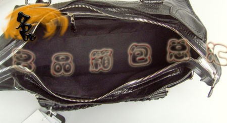 084828 新款時尚黑色牛皮花邊女士斜挎包 BLENCIAGA機車包 巴黎世家手提包