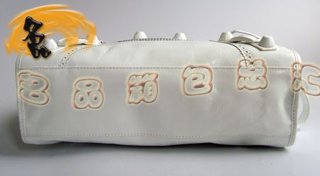 084832 BLENCIAGA 白色牛皮時尚女士手提包 巴黎世家經典款機車包 新款斜挎包