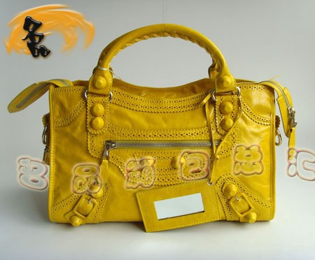 084832 BLENCIAGA機車包 巴黎世家經典女士手提包 巴黎世家新款牛皮花邊斜挎包