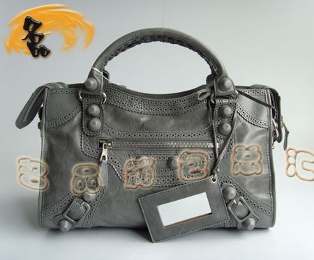 084832 新款深灰色牛皮時(shí)尚女士手提包 BLENCIAGA斜挎包 巴黎世家機(jī)車包 女包