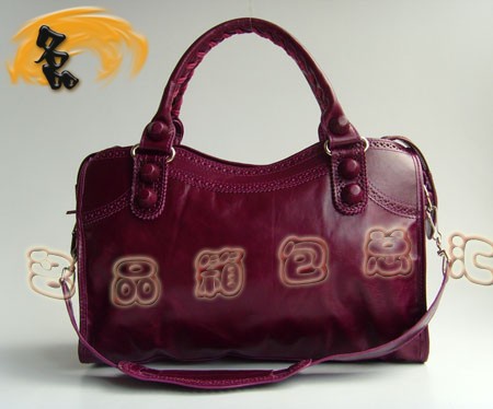 084832 巴黎世家新款花邊大皮釘機車包 手提包 BLENCIAGA 斜挎包 巴黎世家女包