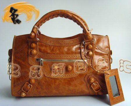 084832 BLENCIAGA 新款蕾絲邊牛皮時尚女士手提包 斜挎包 巴黎世家機車包 女包