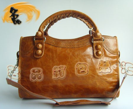 084832 BLENCIAGA 新款蕾絲邊牛皮時尚女士手提包 斜挎包 巴黎世家機車包 女包