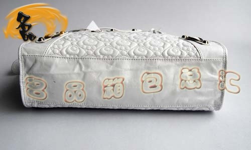 084932 正品品質 巴黎世家刺繡系列時尚女士手提包 BALENCIAGA斜挎包 機車包