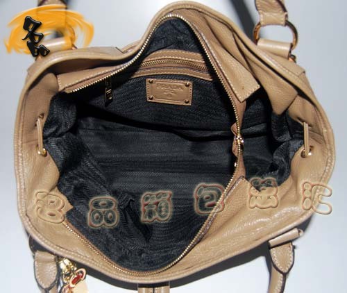 3058 Prada手提包 Prada最新款 時尚休閑女包 Prada經典款 杏色