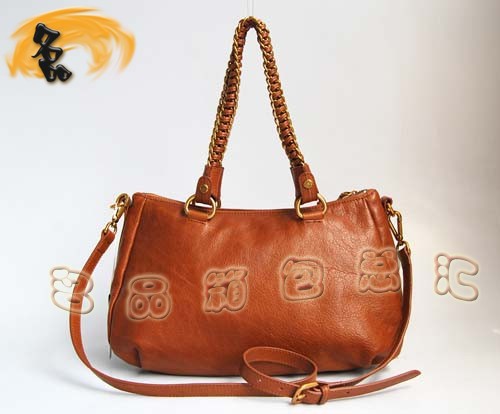 2994 Prada斜挎包 Prada休閑女包 Prada時尚新款朋克系列單肩包 啡色