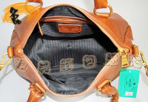 2994 Prada斜挎包 Prada休閑女包 Prada時尚新款朋克系列單肩包 啡色