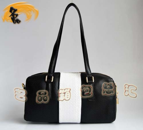 5647 Prada單肩包 Prada新款拼色小孔牛皮女包 Prada經典款 黑色