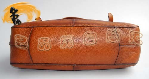 7993 Prada手提包 Prada女包 普拉達牛皮時尚高檔OL女包境外貨 土黃色