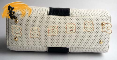 29144 Prada時尚女包 普拉達奢華明星網(wǎng)孔真皮手提包 十色可選 白配黑