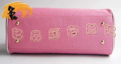 29144 Prada時尚女包 普拉達奢華明星網孔真皮手提包 十色可選 粉紅色