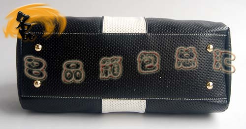 29144 Prada時尚女包 普拉達(dá)奢華明星網(wǎng)孔真皮手提包 十色可選 黑配白