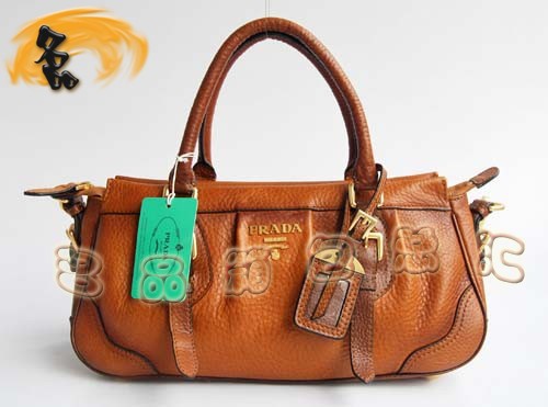 80042 Prada 普拉達熱賣女包 Prada手提 手挽包 Prada斜挎包 淺啡色