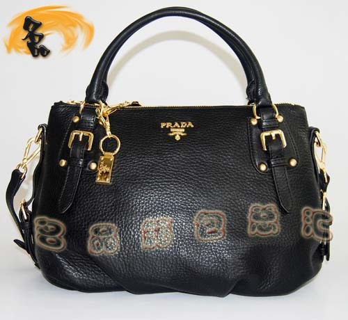 80056 專柜品質 Prada女士兩用包 普拉達手提包 Prada斜挎包 黑色