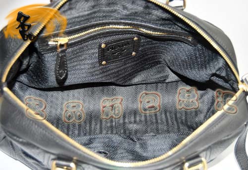 80044 普拉達新款高檔牛皮女包 Prada手提包 Prada斜挎包 黑色