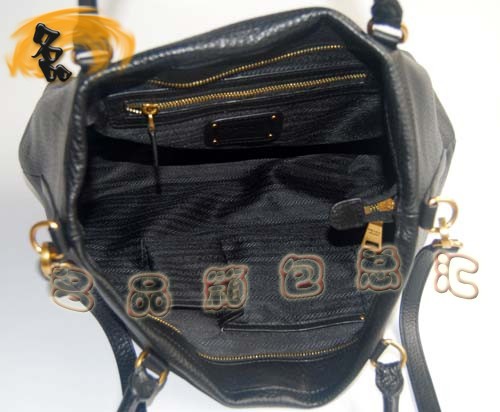 80062 Prada新款時尚女包 Prada手提包 普拉達女包 Prada斜挎包 黑色