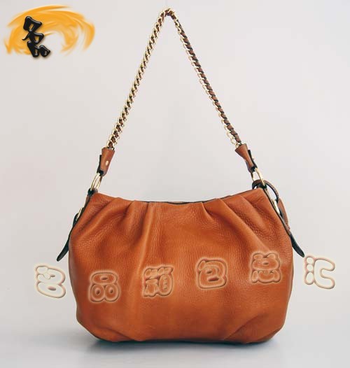 80060 正品品質 Prada單肩包 普拉達 Prada淺啡色高檔牛皮休閑女包