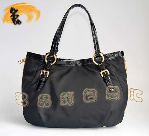 138501 Prada經典防雨布女包 普拉達帆布包 Prada單肩包 黑色