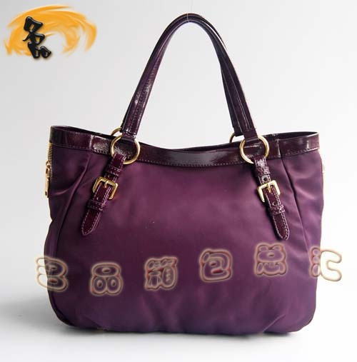 138501 Prada經(jīng)典防雨布女包 普拉達帆布包 Prada單肩包 紫色