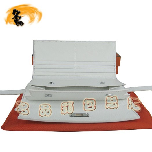 H009 Hermes經(jīng)典款 Kelly系列 荔枝紋女包 愛(ài)馬仕手拿包 Hermes錢包 白色