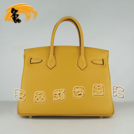 6088 Hermes 30 Birkin 手提包 Hermes Birkin 鉑金包 Hermes女包 黃色金扣