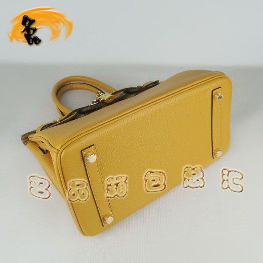 6088 Hermes 30 Birkin 手提包 Hermes Birkin 鉑金包 Hermes女包 黃色金扣