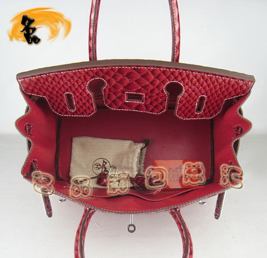 6088 1:1品質 Hermes最新款 魚紋手提包 Hermes Birkin 鉑金包 Hermes女包