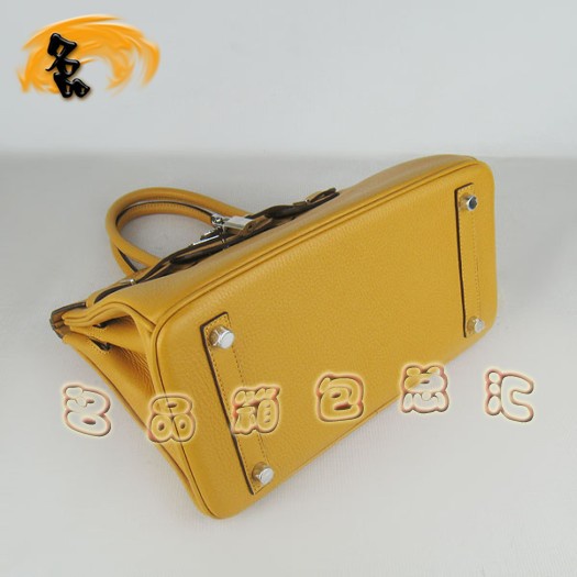 6088 Hermes 30 Birkin 手提包 Hermes Birkin 鉑金包 Hermes女包 黃色銀扣