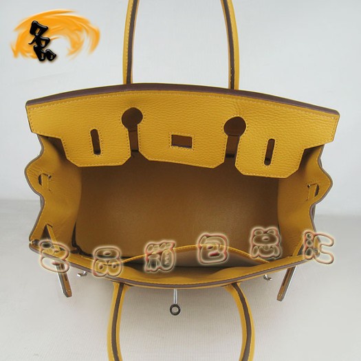 6088 Hermes 30 Birkin 手提包 Hermes Birkin 鉑金包 Hermes女包 黃色銀扣
