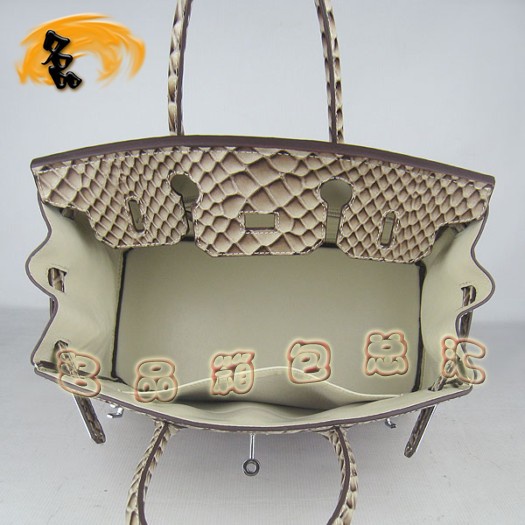 6088 Hermes Birkin 鉑金包 30cm 魚紋手提包 Hermes女包 灰色銀扣