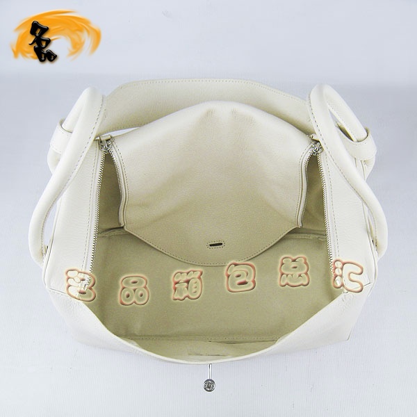 6208 Hermes Lindy系列 Hermes單肩包 女包 Hermes 手提包荔枝紋 米白色