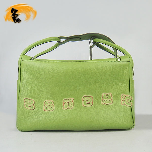 6208 Hermes Lindy系列 Hermes單肩包 女包 Hermes 手提包荔枝紋 綠色