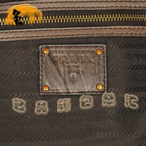 8599 Prada時尚新款休閑女包 普拉達經典手提包 Prada斜挎包 黑配粉色